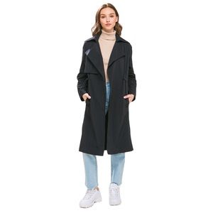 Black Lightweight Trench Coat W/Toggle Detail NWT - (#0159)